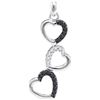 Image 1 : 10KT White Gold 0.17CTW BLACK DIAMOND FASION PENDANT