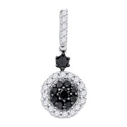 10K White-gold 0.51CTW BLUE DIAMOND FASHION PENDANT