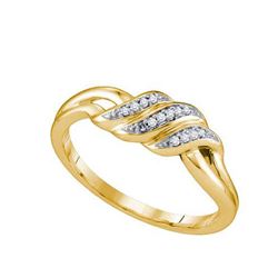 10KT Yellow Gold 0.04CTW DIAMOND MICRO PAVE BAND