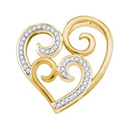 925 Sterling Silver White 0.12CT DIAMOND HEART PENDANT