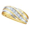 Image 1 : 10KT Yellow Gold 0.25CTW DIAMOND FASHION MENS BAND