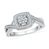 Image 1 : 10KT White Gold 0.20CTW DIAMOND FASHION RING