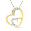 Image 1 : 10K Yellow-gold 0.04CTW DIAMOND FASHION PENDANT