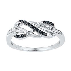 10KT White Gold 0.10CTW DIAMOND FASHION RING