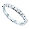 Image 1 : 14KT White Gold 0.51CT-DIAMOND MACHINE-SET BAND
