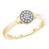 Image 1 : 10KT Yellow Gold 0.05CTW DIAMOND MICRO PAVE RING