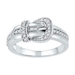 10KT White Gold 0.20CTW DIAMOND FASHION RING