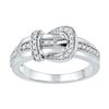 Image 1 : 10KT White Gold 0.20CTW DIAMOND FASHION RING