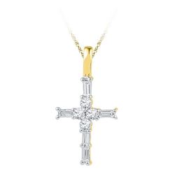 10K Yellow-gold 0.25CTW DIAMOND FASHION PENDANT