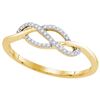 Image 1 : 10K Yellow-gold 0.10CTW DIAMOND FASHION RING