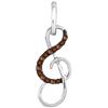Image 1 : 10KT White Gold 0.10CTW COGNAC DIAMOND FASHION PENDANT