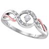 Image 1 : 925 Sterling Silver White 0.10CTW DIAMOND FASHION RING