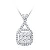 Image 1 : 10KT White Gold 0.50CTW DIAMOND FASHION PENDANT
