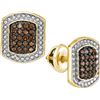 Image 1 : 10K Yellow-gold 0.33CTW DIAMOND MICRO PAVE EARRING