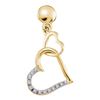 Image 1 : 14KT Yellow Gold 0.10CTW HEART DIAMOND LADIES FASHION E