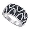 Image 1 : 925 Sterling Silver White 0.65CTW DIAMOND FASHION RING