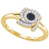 Image 1 : 10K Yellow-gold 0.32CTW DIAMOND FASHION RING