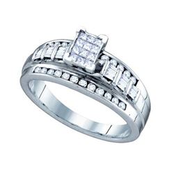 925 Sterling Silver White 0.50CT DIAMOND LADIES INVISIB