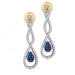 10K Yellow-gold 0.25CTW DIAMOND MICRO-PAVE EARRING