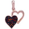 Image 1 : 10KT Rose Gold 0.08CTW DIAMOND HEART PENDANT