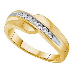 14KT Yellow Gold 0.25CT DIAMOND FASHION MENS BAND