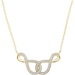 10K Yellow-gold 0.15CTW DIAMOND MICRO-PAVE NECKLACE