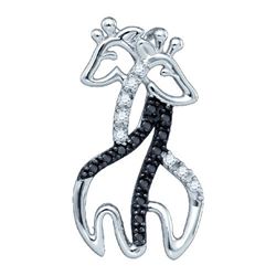 10KT White Gold 0.12CT DIAMOND FASHION PENDANT