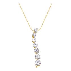 14KT Yellow Gold 0.50CTW DIAMOND JOURNEY PENDANT