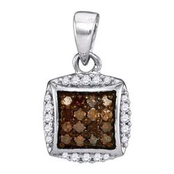 10K 925-Sterling 0.25CTW DIAMOND MICRO-PAVE PENDANT