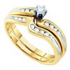 Image 1 : 10KT Yellow Gold 0.27CTW DIAMOND BRIDAL SET