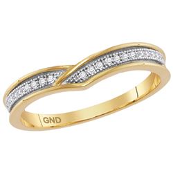 10kt Yellow Gold Womens Round Natural Diamond Fashion B