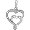Image 1 : 10KT White Gold 0.01CTW DIAMOND FASHION PENDANT