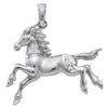 Image 1 : 10KT White Gold 0.05CTW DIAMOND HORSE PENDANT