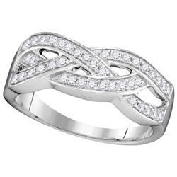 10KT White Gold 0.35CTW DIAMOND FASHION BAND