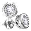 Image 1 : Unisex 10K White Gold Fanook Bezel Solitaire Round Diam