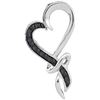 Image 1 : 10KT White Gold 00.10CTW BLACK DIAMOND FASHION PENDNAT
