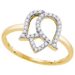 10K Yellow-gold 0.22CTW DIAMOND FASHION RING