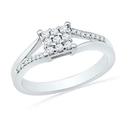 10KT White Gold 0.25CTW DIAMOND FASHION RING