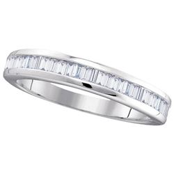 10KT White Gold 0.50CTW BAGGUETTE DIAMOND LADIES FASHIO