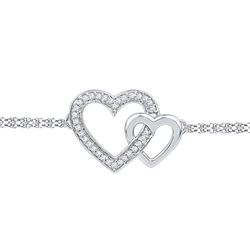 10KT White Gold 0.10CTW DIAMOND FASHION BRACELET