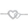Image 1 : 10KT White Gold 0.10CTW DIAMOND FASHION BRACELET