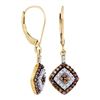 Image 1 : 10K Yellow-gold 0.50CTW-DIACOGNAC DIAMOND FASHION EARRI