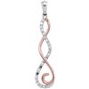 Image 1 : 10KT White Gold Two Tone 0.08CTW DIAMOND FASHION PENDAN
