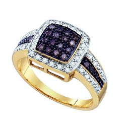 10KT Yellow Gold 0.49CT COGNAC DIAMOND FASHION RING