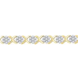 10K Yellow-gold 0.25CTW DIAMOND FASHION BRACELET