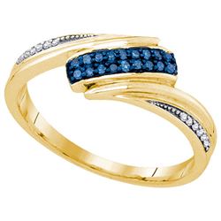925 Sterling Silver Yellow 0.12CTW DIAMOND FASHION RING