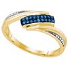 Image 1 : 925 Sterling Silver Yellow 0.12CTW DIAMOND FASHION RING