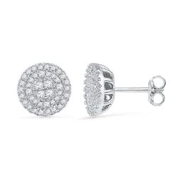 10KT White Gold 0.50CTW DIAMOND FASHION EARRING