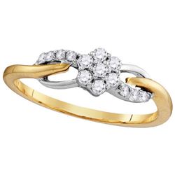 10K Yellow-gold 0.26CTW DIAMOND FASHION RING