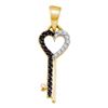 Image 1 : 10KT Yellow Gold 0.12CTW DIAMOND KEY PENDANT
